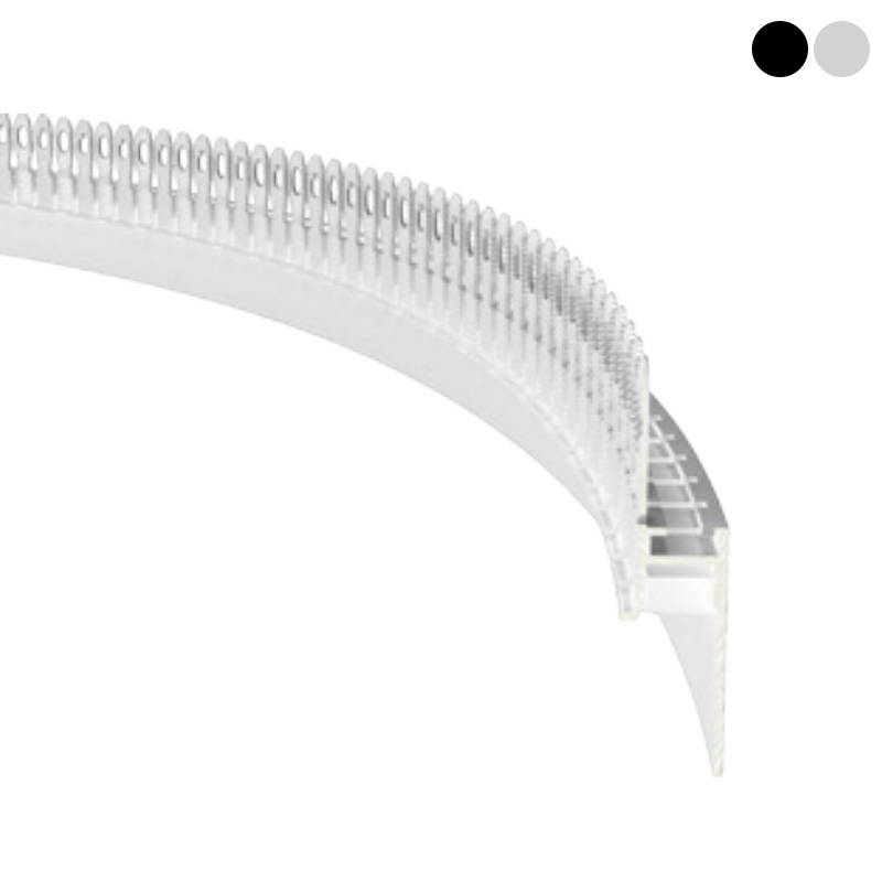Zakřivená podlahová lišta na stěnu řady LR Základní deska LED Flex - pro 8mm světelný pás
