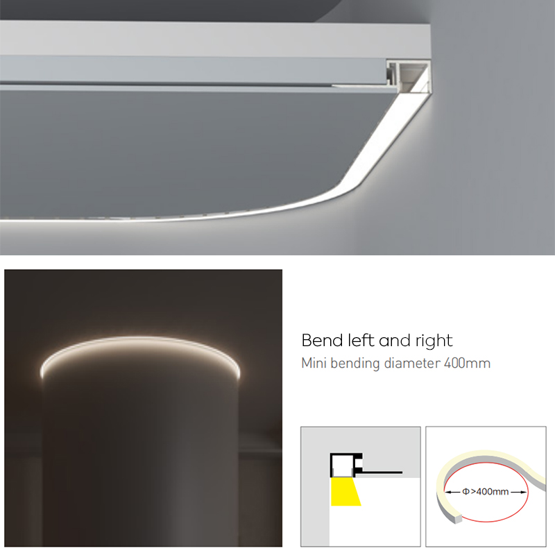 LR Series Curved LED Wall Light Profile - 10mm Light Line