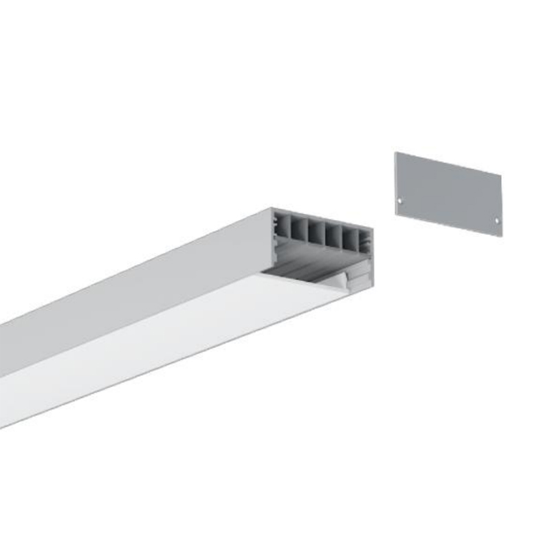 Großer LED-Kanal-Lichtdiffusor für LED-Seilbeleuchtung – Innenbreite 53 mm