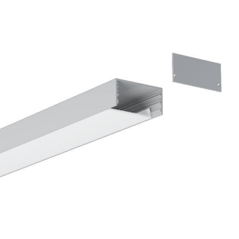 Velký LED pásek difuzor hliníkový kanál pro osvětlení LED pásek - vnitřní šířka 56.4 mm