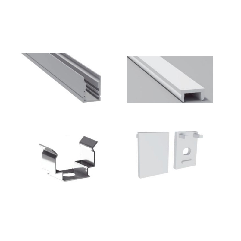 Mini-Aluminium-LED-Kanal für 10 mm 5050 LED-Streifen Mini-Aluminium-LED-Kanal für 10 mm 5050 LED-Streifen