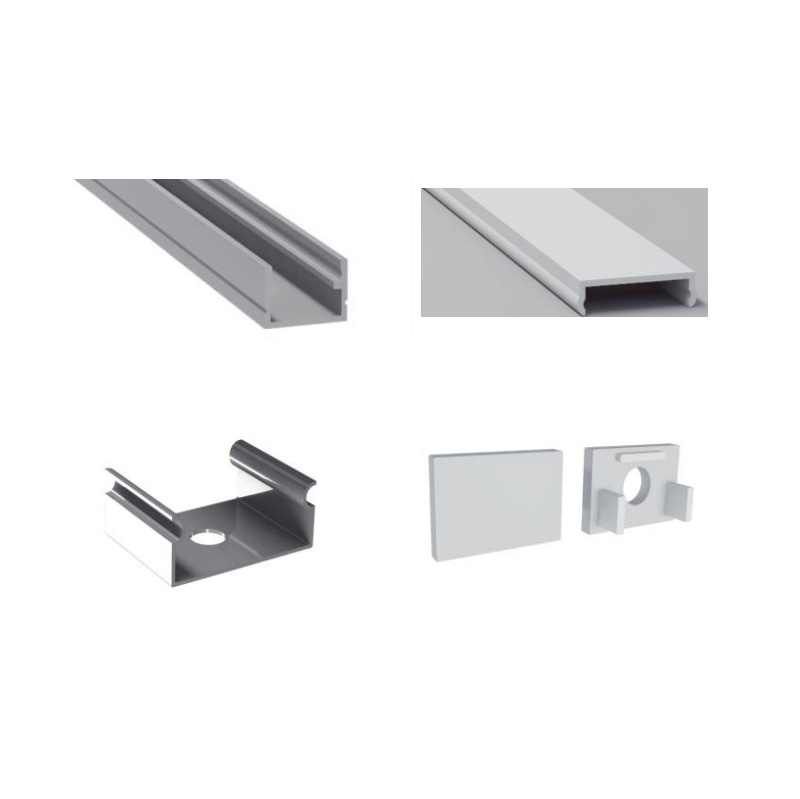 Mini-LED-Aluminium-Strangpresskanal für 12-mm-LED-Streifen Mini-LED-Aluminium-Strangpresskanal für 12-mm-LED-Streifen