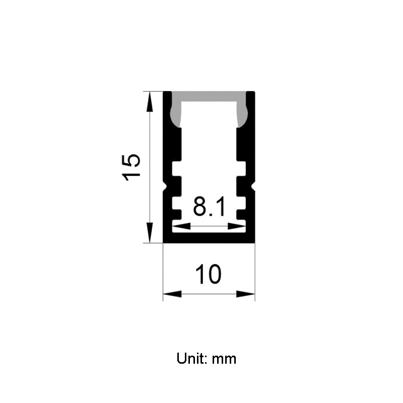 Mini LED hliníkový profil pro 8mm 2110 LED pásková světla Mini LED hliníkový profil pro 8mm 2110 LED pásková světla