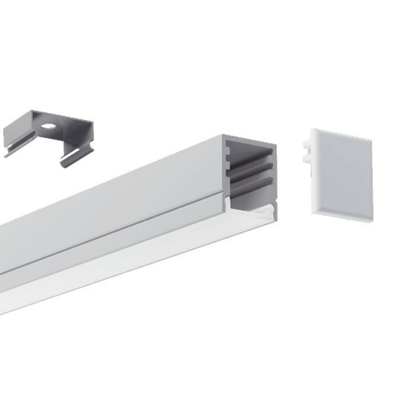 Mini-LED-Quadrat-Aluminiumkanal für 12-mm-LED-Streifenlichter