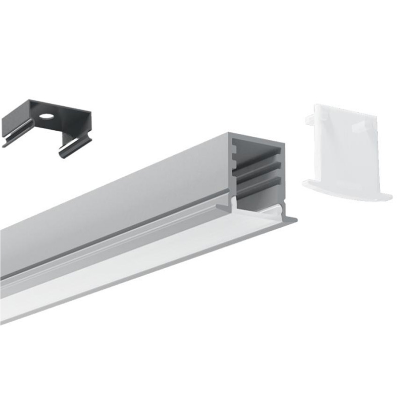 Mini-Einbau-LED-Aluminium-Quadratkanal für 12-mm-LED-Lichtleiste