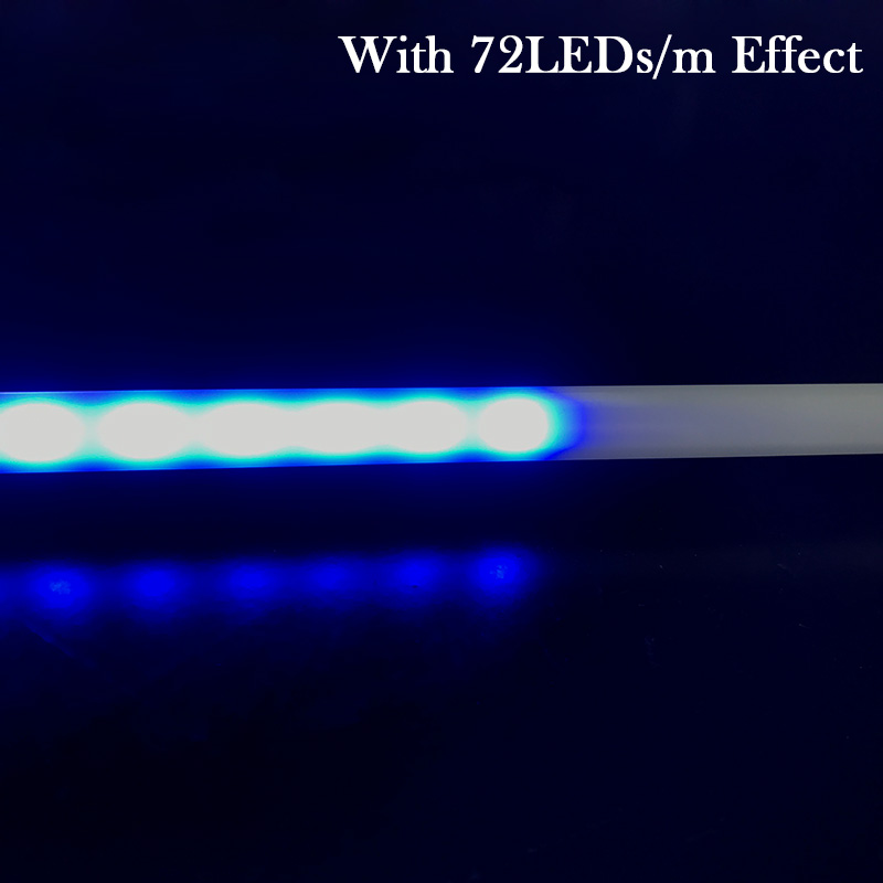 Mini trimless, ale přírubový zapuštěný LED páskový kanál - 12mm světelný povrch Mini trimless, ale přírubový zapuštěný LED páskový kanál - 12mm světelný povrch