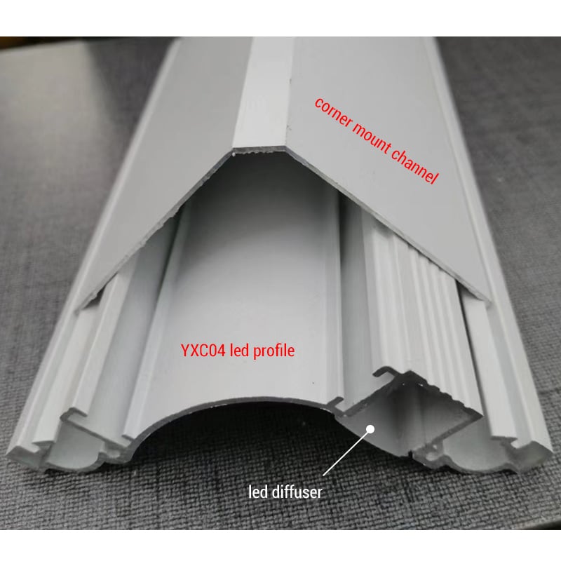 Modern Home White Metal LED Crown Molding Lighting Profile