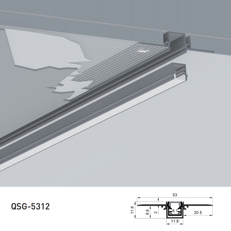 Schlamm im LED-Kanal für 8 mm schmale LED-Streifen Schlamm im LED-Kanal für 8 mm schmale LED-Streifen