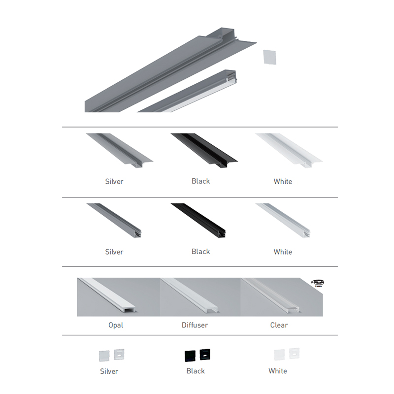 Schlamm im LED-Kanal für 8 mm schmale LED-Streifen Schlamm im LED-Kanal für 8 mm schmale LED-Streifen