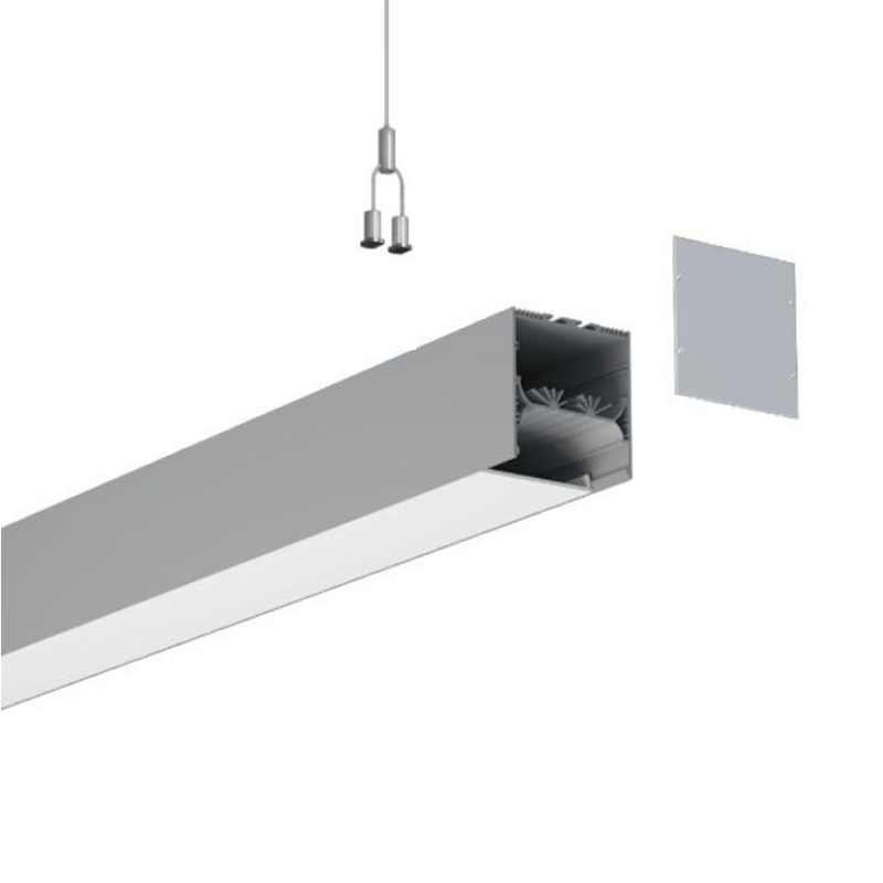 Pendelleuchte-Diffusoren, Aluminiumkanal für flexible LED-Streifen – Innenbreite 53 mm (2.09 Zoll)