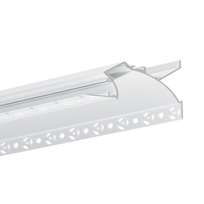 Sádra v 45stupňové nástěnné podložce LED hliníkový profil pro 20mm pás