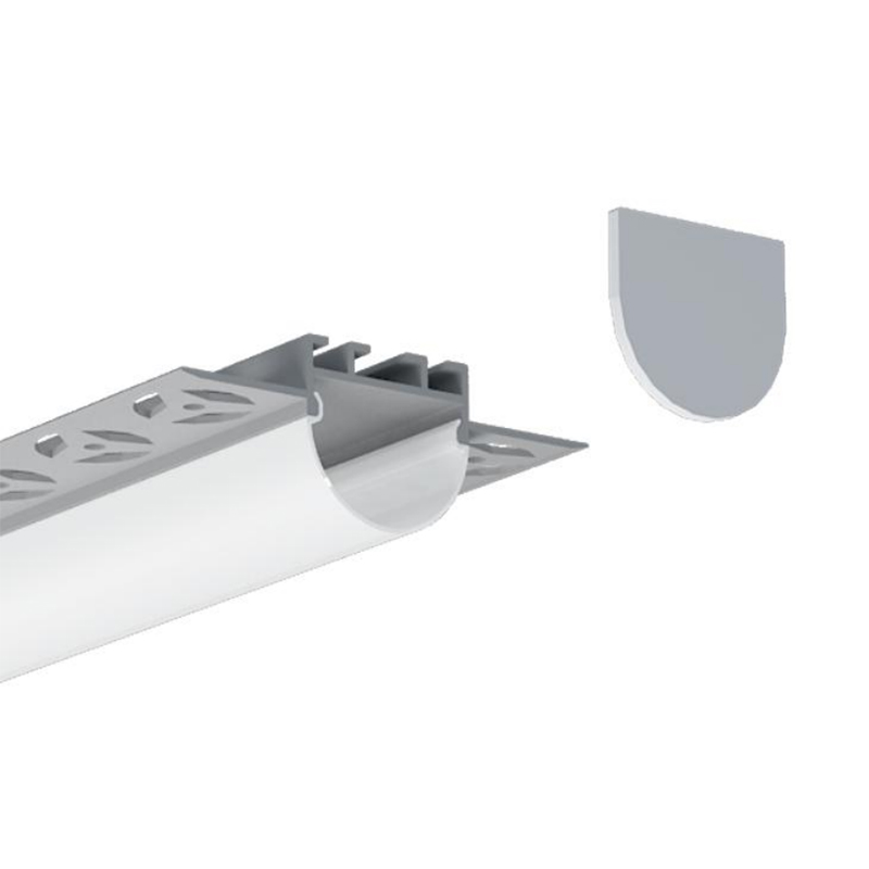 Gips in Aluminiumkanälen für 20 mm 5050 zweireihige LED-Streifenlichter