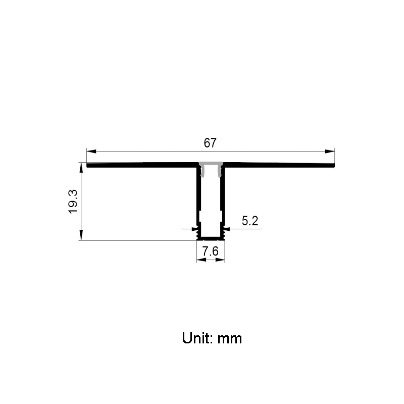 Plaster In Aluminum Profiles For 7mm Slim LED Strips