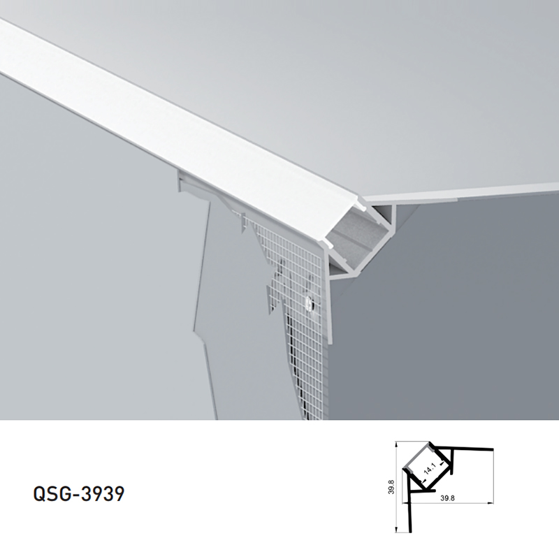Black Plaster-In Drywall Outside Corner LED Profile