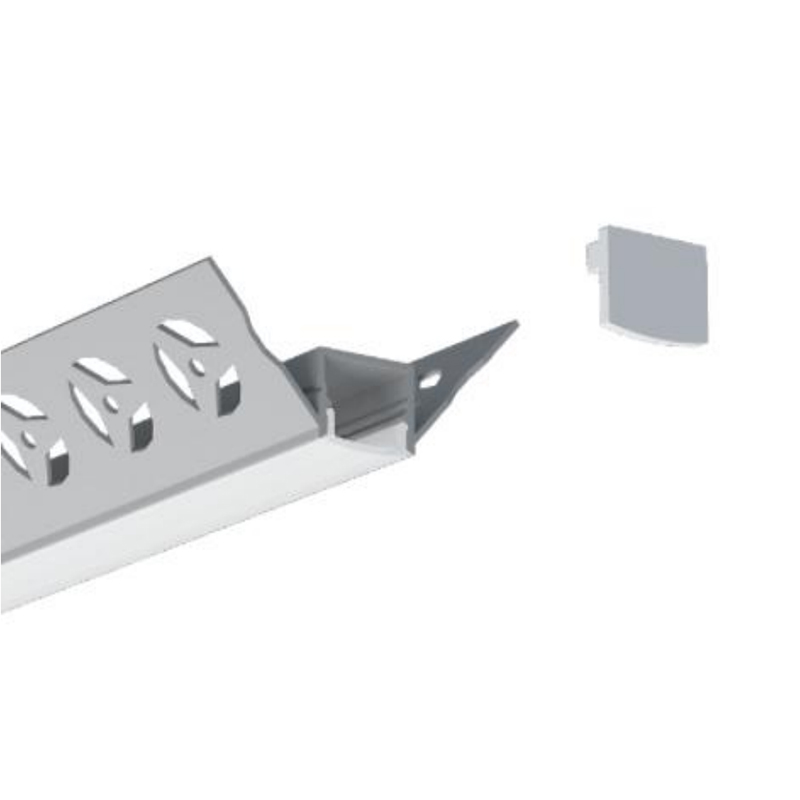 Einputz-LED-Eckkanal für 15 mm zweireihiges LED-Bandlicht