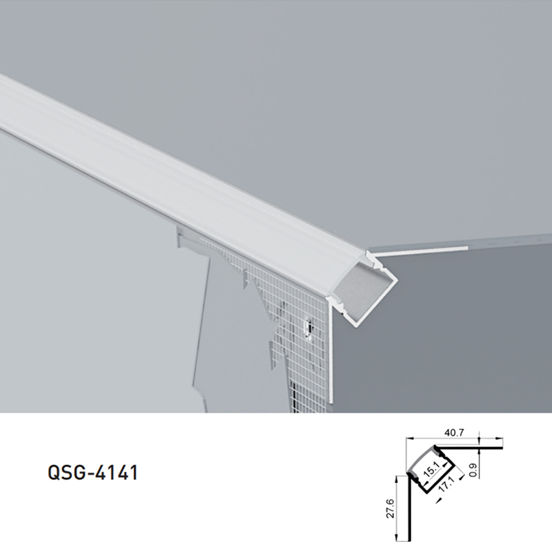 Einputz-LED-Eckkanal für 15 mm zweireihiges LED-Bandlicht Einputz-LED-Eckkanal für 15 mm zweireihiges LED-Bandlicht