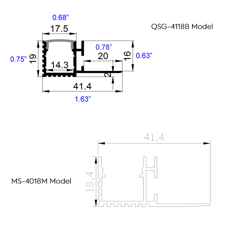 Plaster In Tray Ceiling LED Lighting Profile