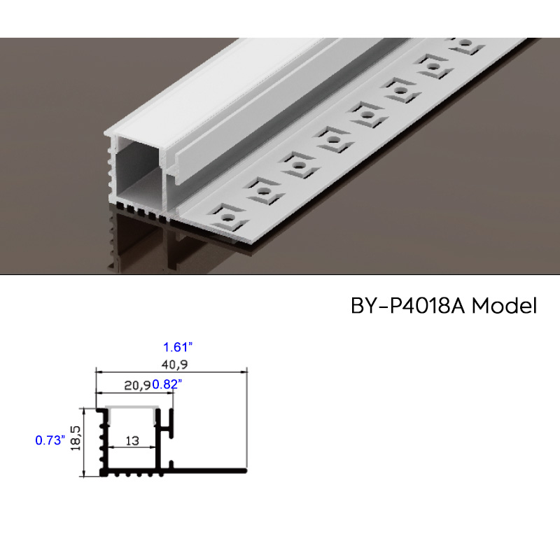 Gips-in-Tray-Decken-LED-Beleuchtungsprofil für 12-mm-Seil