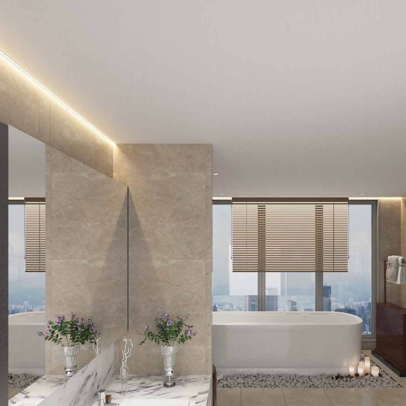 Sádrokartonová neoslňující LED kanálová stěna pro osvětlení 12mm proužků Sádrokartonová neoslňující LED kanálová stěna pro osvětlení 12mm proužků
