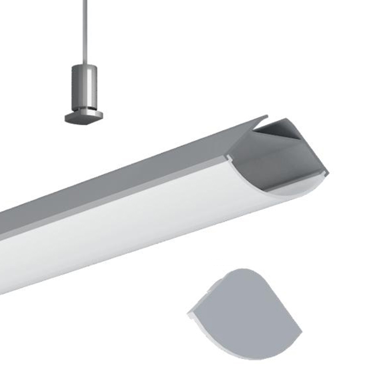 Rohový hliníkový LED kanál pro 20mm víceřadá LED pásková světla
