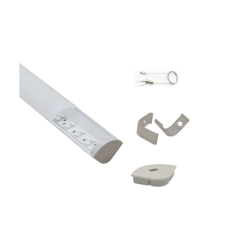 Eckförmiger Aluminium-LED-Kanal für 20 mm mehrreihige LED-Bandleuchten Eckförmiger Aluminium-LED-Kanal für 20 mm mehrreihige LED-Bandleuchten