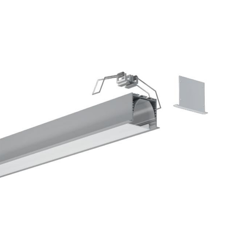 Hliníkový profil zapuštěného kanálu LED difuzoru pro 20mm dvouřadé LED páskové osvětlení