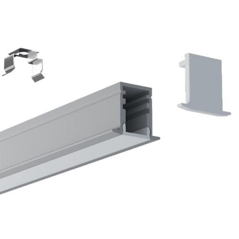 Mini-LED-Aluminium-Einbauprofil mit Flansch für 10-mm-LED-Streifenbeleuchtung