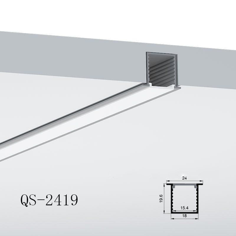 Black Recessed Channels For LED Strip Lighting