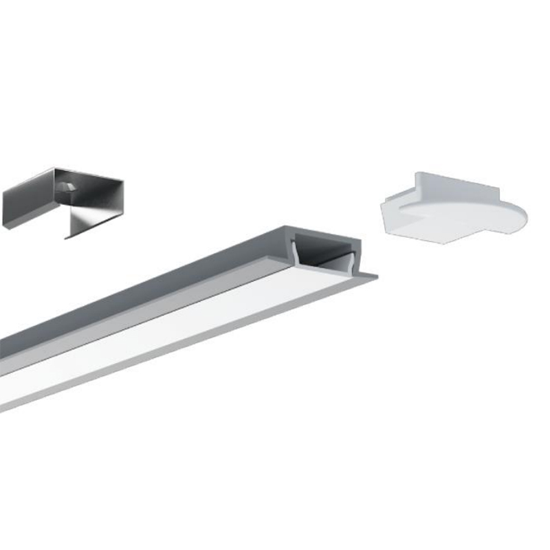 Zapuštěný hliníkový kanál pro LED osvětlení 10mm lana