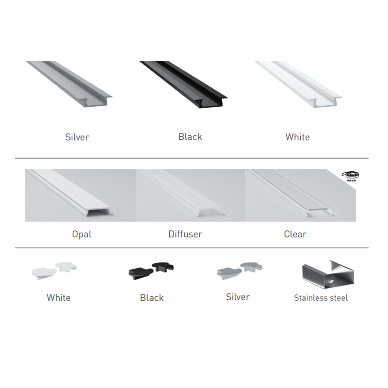 Versenkter Aluminiumkanal für LED-10-mm-Seilbeleuchtung Versenkter Aluminiumkanal für LED-10-mm-Seilbeleuchtung