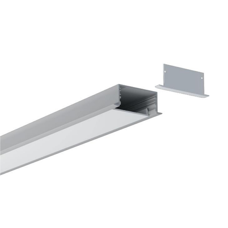 Einbaukanal aus Aluminium für LED-Streifenbeleuchtung mit 56 mm Innenbreite