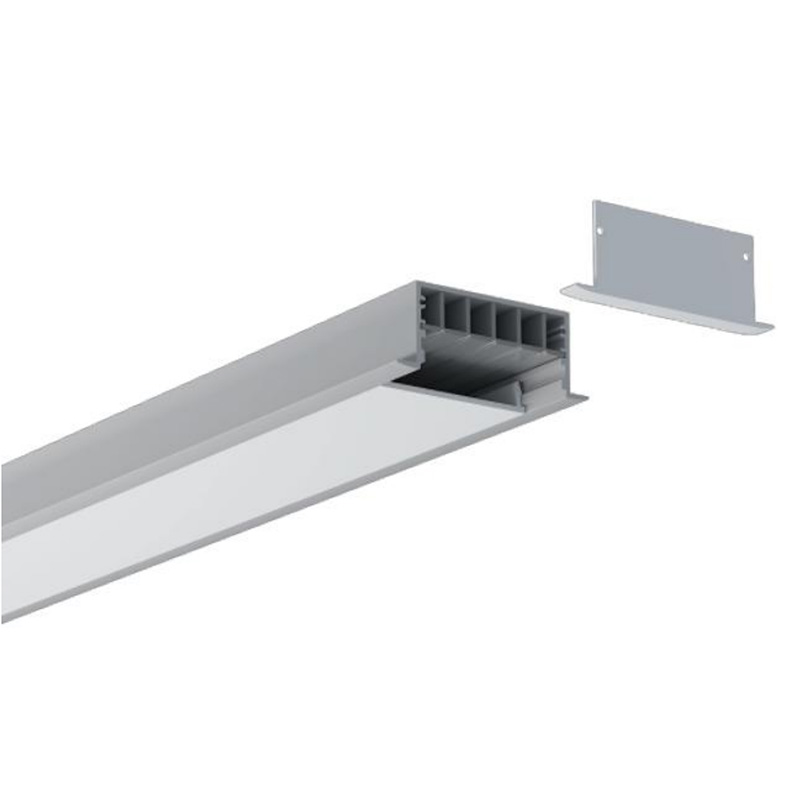 Einbau-LED-Kanal aus Aluminium für LED-Streifenbeleuchtung – Innenbreite 53 mm
