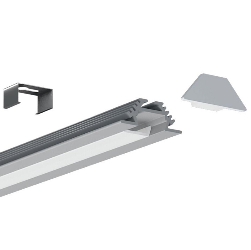 Einbau-LED-Diffusor aus Aluminium für 12 mm LED-Lichtleiste