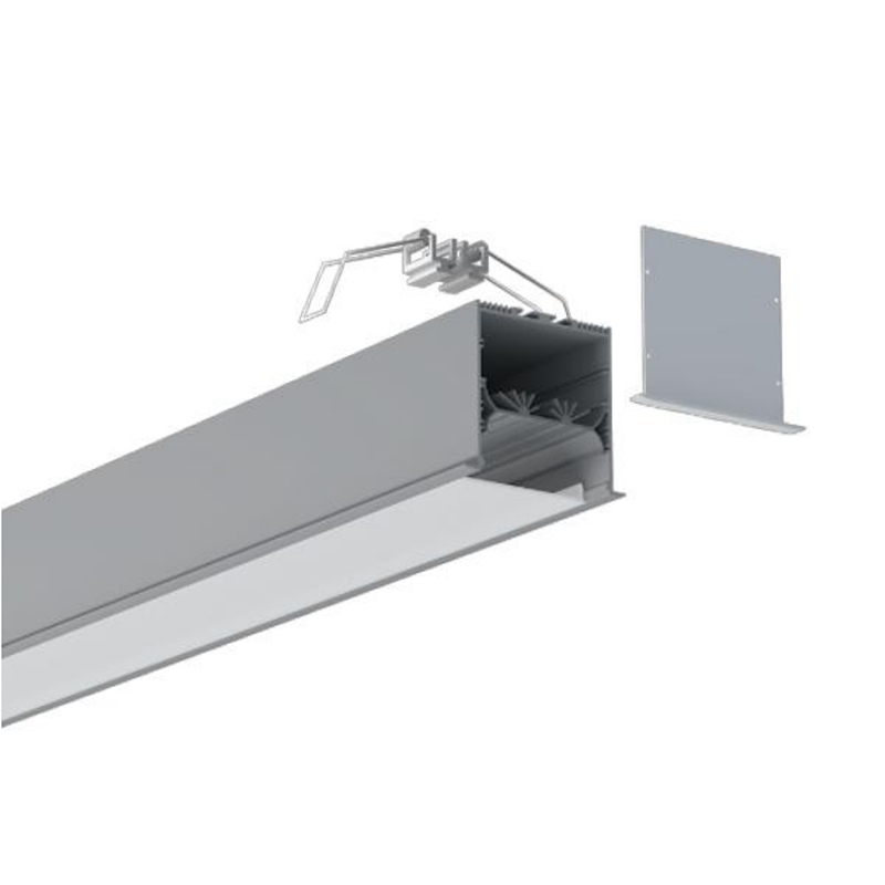 Zapuštěný LED hliníkový profil pro LED páskové osvětlení s vnitřní šířkou 53 mm