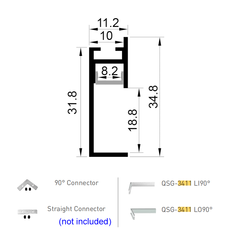 Recessed LED Baseboard Molding