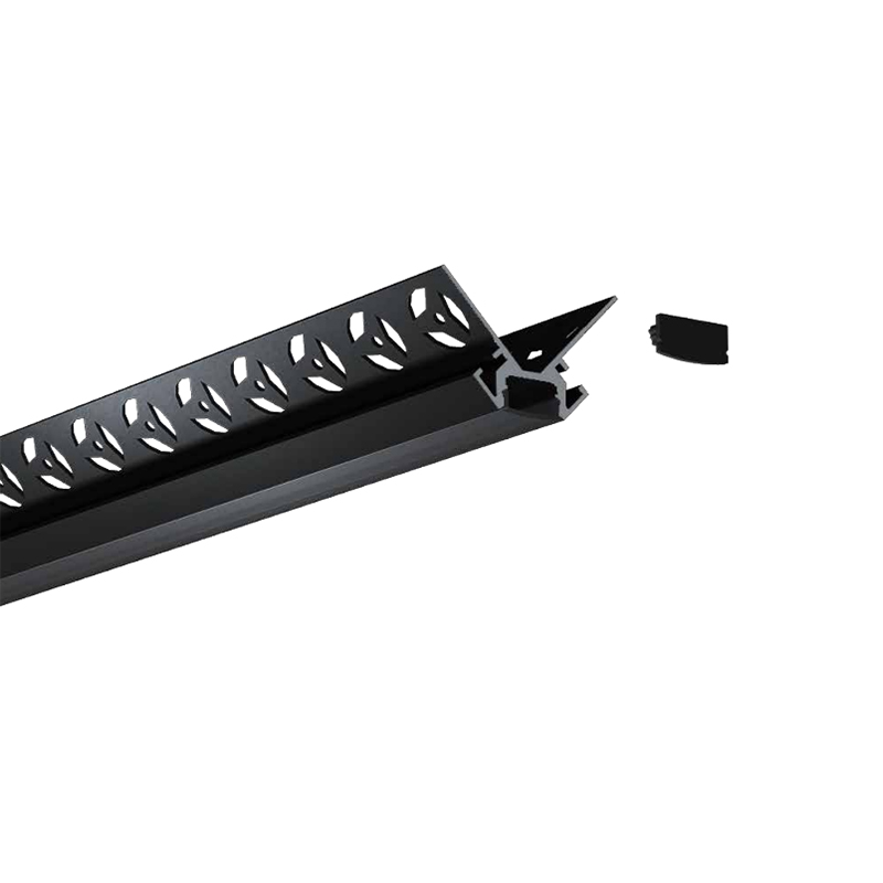 Versenktes schwarzes LED-Kanal-Trockenbau-Aluminiumprofil für 12-mm-LED-Streifen
