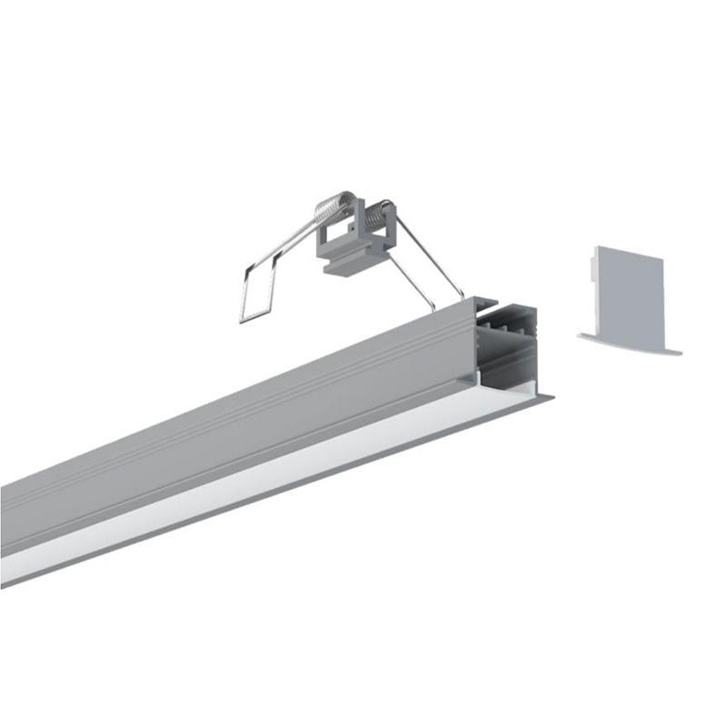 Versenkter LED-Diffusorkanal für 20 mm dreireihige LED-Beleuchtungsleiste