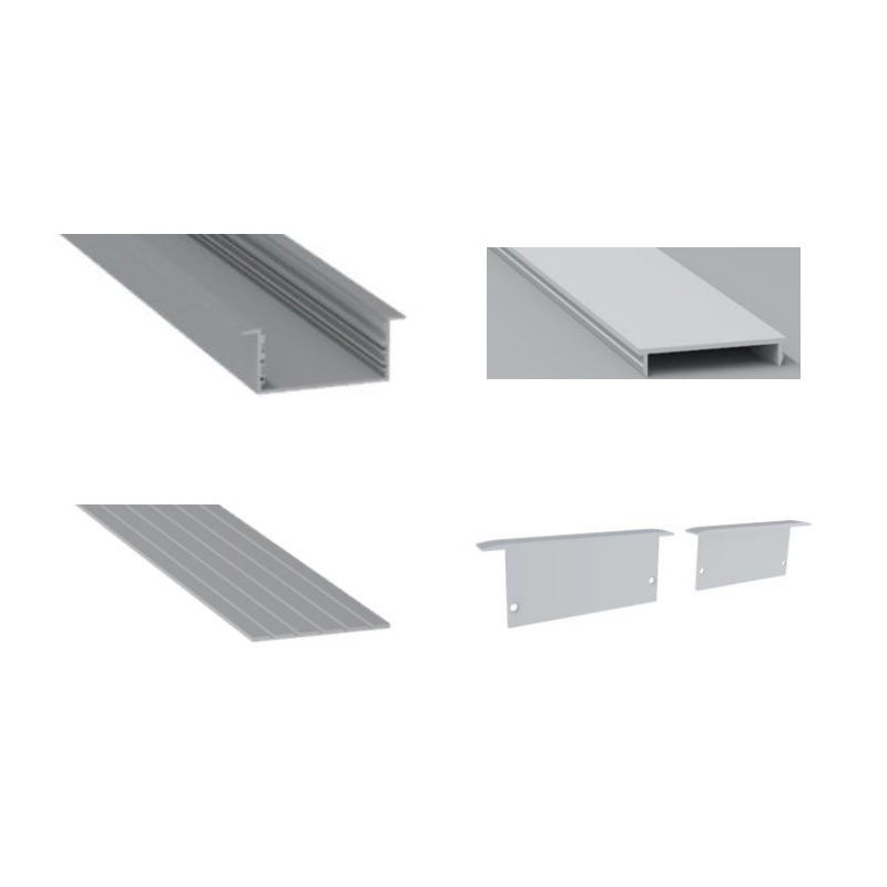 LED-Einbau-Aluminiumkanal mit 53 mm Innenbreite LED-Einbau-Aluminiumkanal mit 53 mm Innenbreite