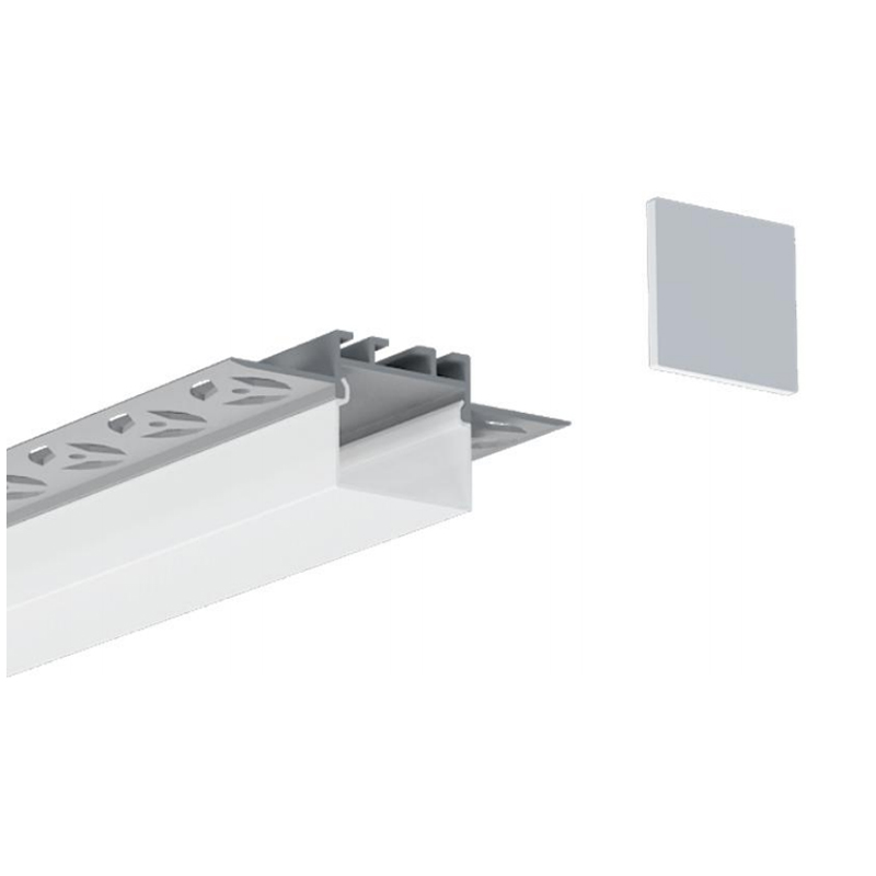 Einbau-LED-Streifenkanal in Putz für 20 mm zweireihige LED-Bandleuchten