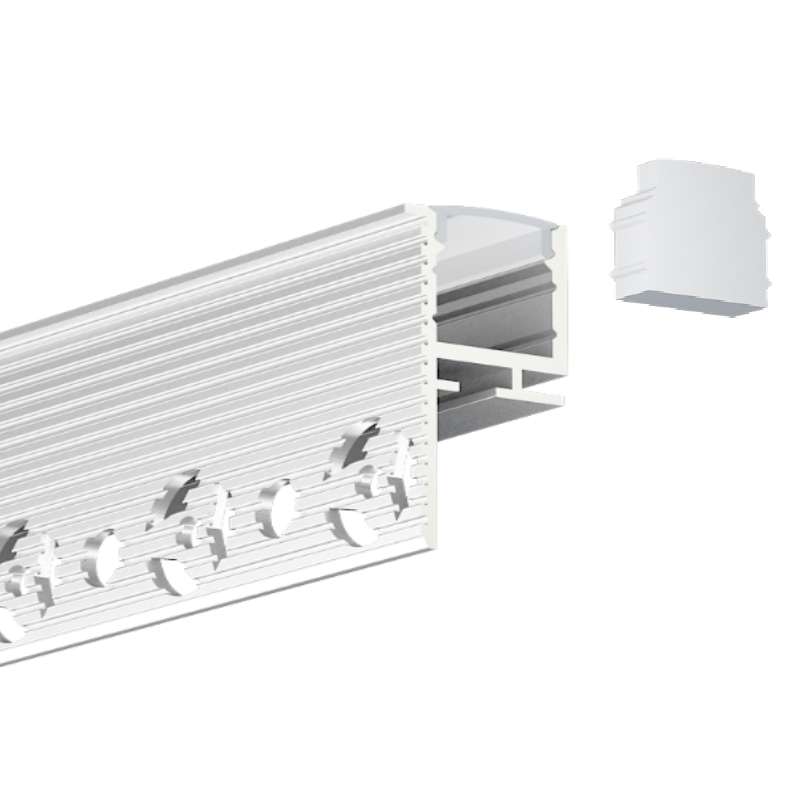Versenktes lineares Wallwasher-LED-Streifenprofil für 12-mm-Licht