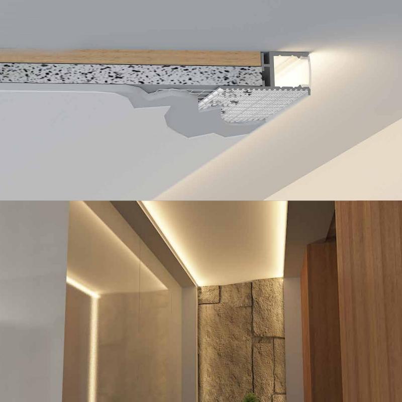 Polarized Angle Linear LED Bar Lights Trimless Recessed Aluminum Profile  Led Wall Washer For Ceiling Indoor Lighting