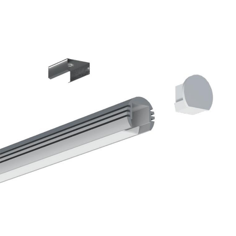 Runder LED-Profildiffusor aus Aluminium für 10 mm 2216 LED-Streifenlichter