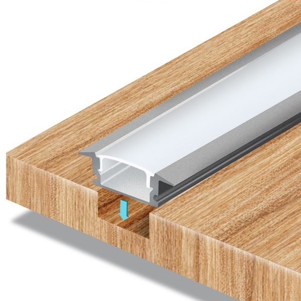 Shallow Wide 1 Inch LED Strip Channel With Flange Recessed