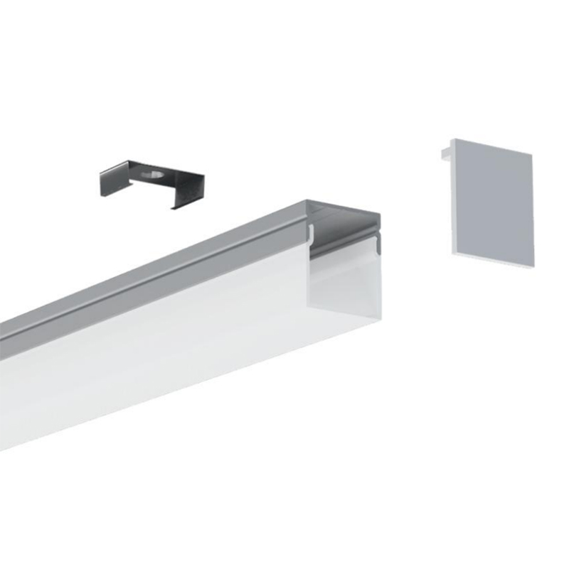 Čtvercový LED kanálový hliníkový profil pro 20mm dvouřadé CCT LED pásky