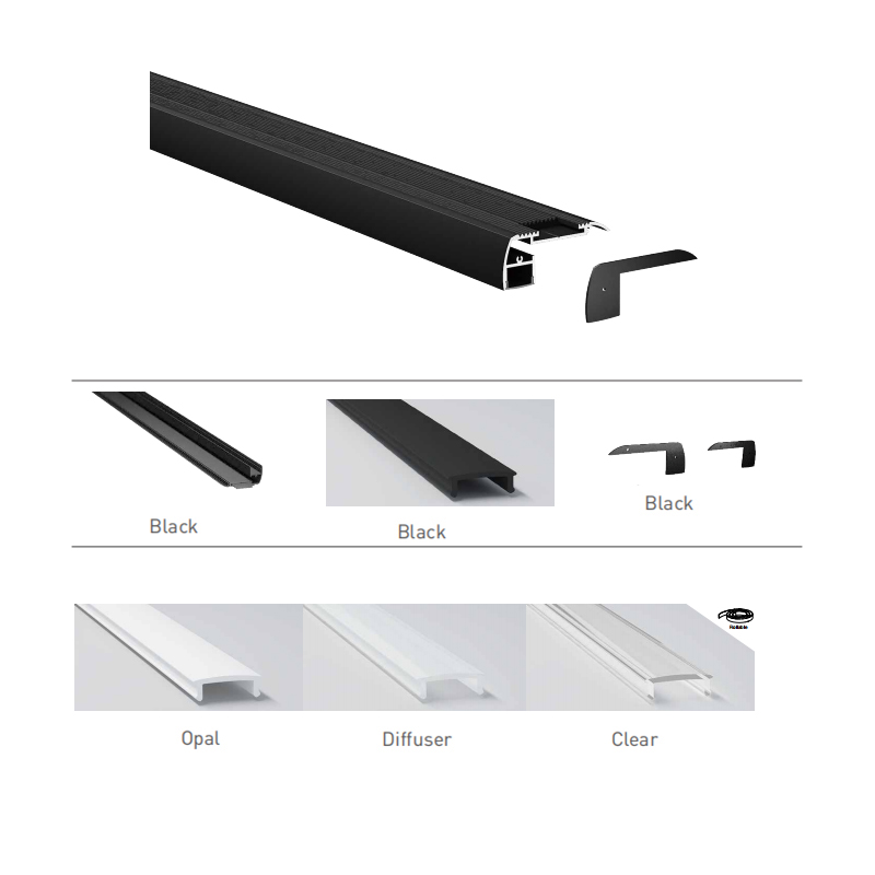 2.56“ Aluminium LED Profile For Ceiling Linear Lighting