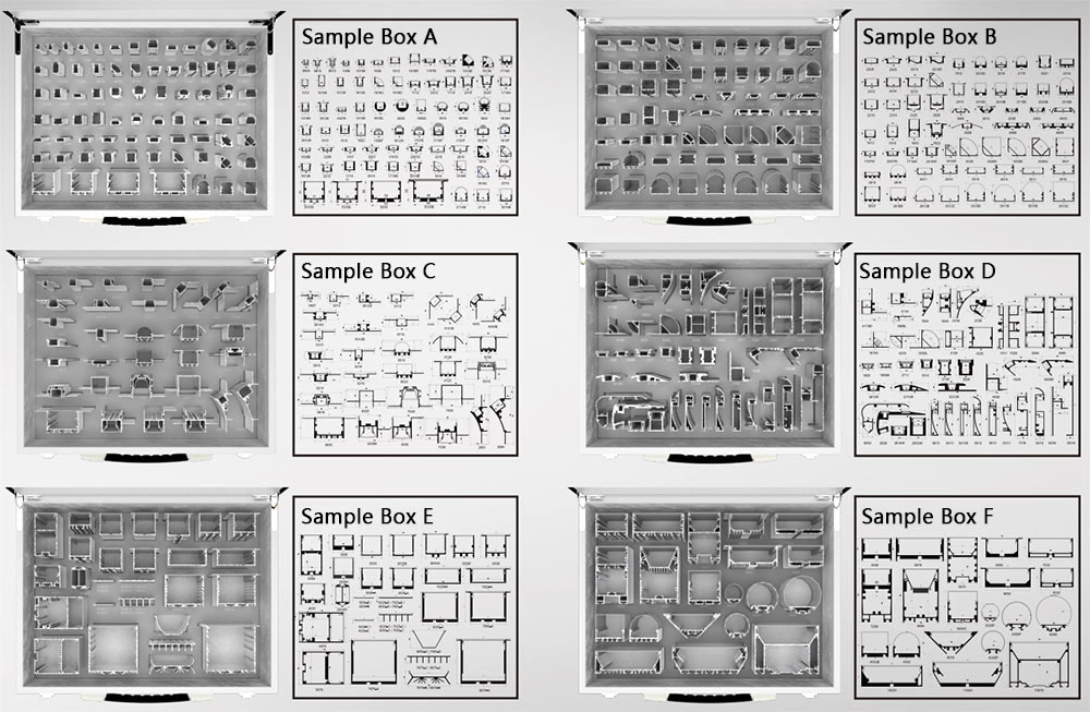 led aluminum profile channel sample box type