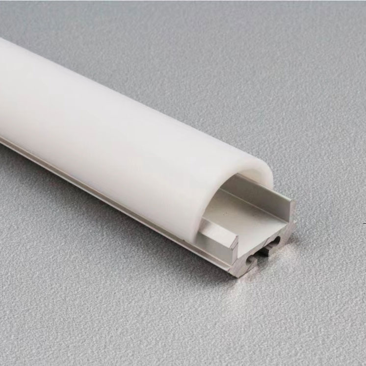 Povrchově montovaný LED páskový kanál s obloukovým difuzorem pro 12mm pásková světla