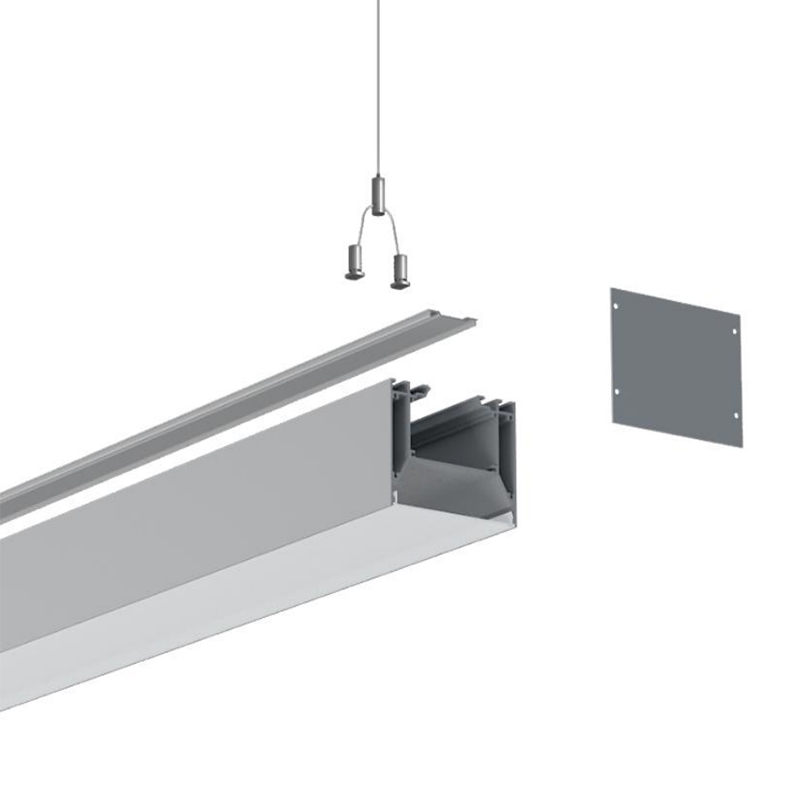 Abgehängtes LED-Profil für LED-Streifenbeleuchtung – Innenbreite 69.8 mm (2.75 Zoll)