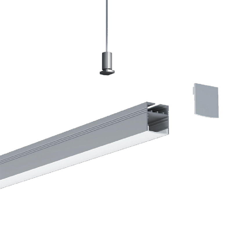 Závěsný světelný LED difuzní kanál pro 20mm dvouřadé LED světelné pásy