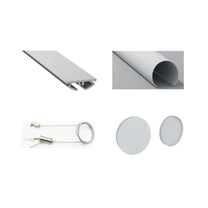 Abgehängter runder LED-Aluminiumkanal für 32 mm 5050 dreireihige LED-Beleuchtungsstreifen Abgehängter runder LED-Aluminiumkanal für 32 mm 5050 dreireihige LED-Beleuchtungsstreifen